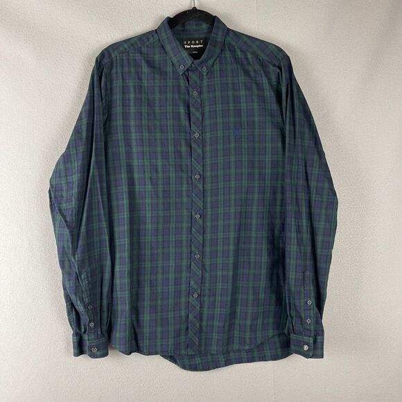 The Kooples Other - The Kooples Sport Shirt Mens Large Plaid Fitted Button Down Long Sleeve Cotton